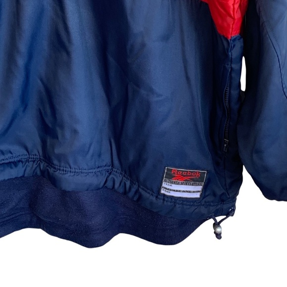 Men’s Vintage 90’s Reebok Reversible Navy Red Jacket Size XXL Oversized Coat - Picture 2 of 8